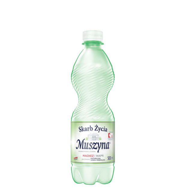 Skarb Życia Muszyna Woda Mineralna Gazowana 0.5