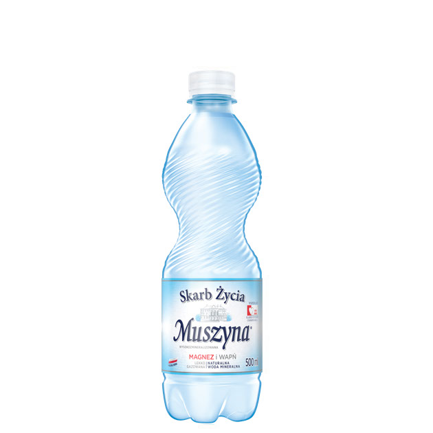 Skarb Życia Muszyna Woda Mineralna Lekko Gazowana 0.5