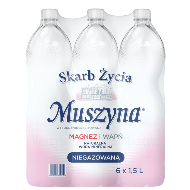 Skarb Życia Muszyna Woda Mineralna Niegazowana 1.5 Zgrzewka